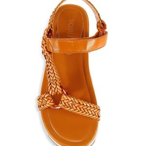 Schutz Jennie Woven Leather Sport Sandals